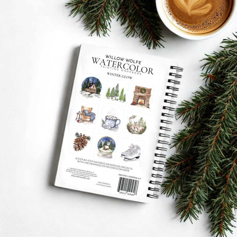 Winter Glow Watercolor Workbook By Nya Wolfe