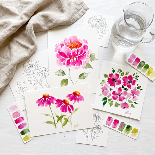 Watercolor Flowers for Beginners Course