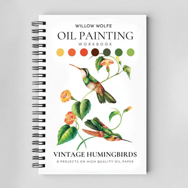 Vintage Hummingbirds Oil Workbook by Willow Wolfe - Limited Quantities