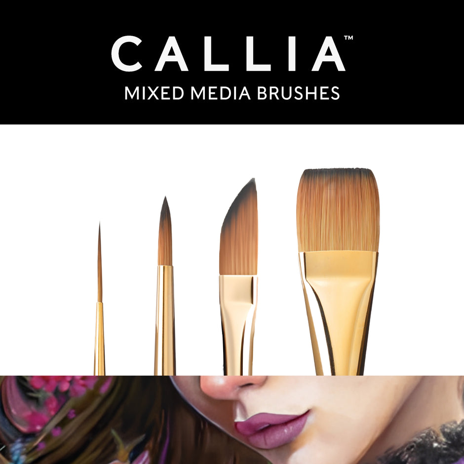Callia® Mixed Media Brush Set Featuring Vic Hollins: Set No. 2100