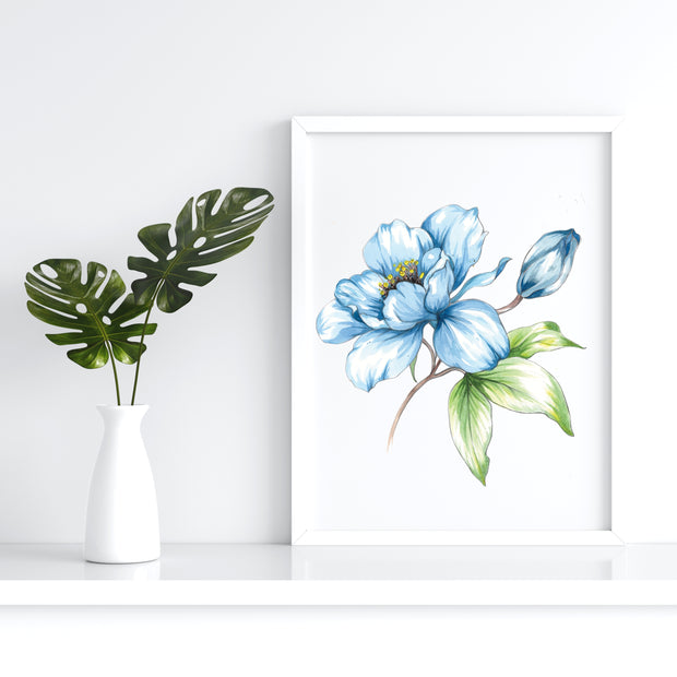Bold Blue Peony Painting Tutorial