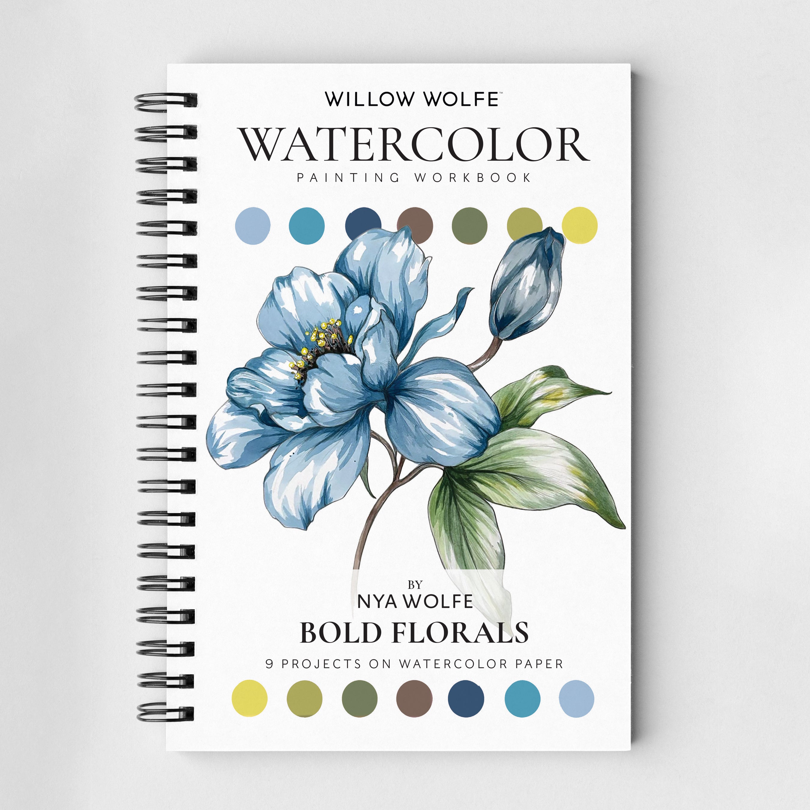 Bold Flowers Watercolor Workbook