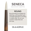 Seneca® Round Premium Synthetic Bristle Paint Brush by Willow Wolfe