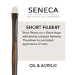 Seneca® Short Filbert Premium Synthetic Bristle Paint Brush by Willow Wolfe