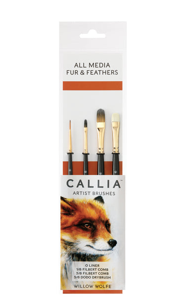 Callia® Fur & Feathers Set,  Synthetic Sable: Set 1200