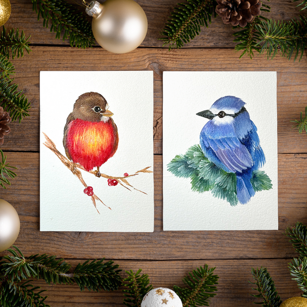 Bluejay & Robin Ornament Course