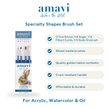 Amavi® Mixed Media Golden Taklon Brushes Set #4