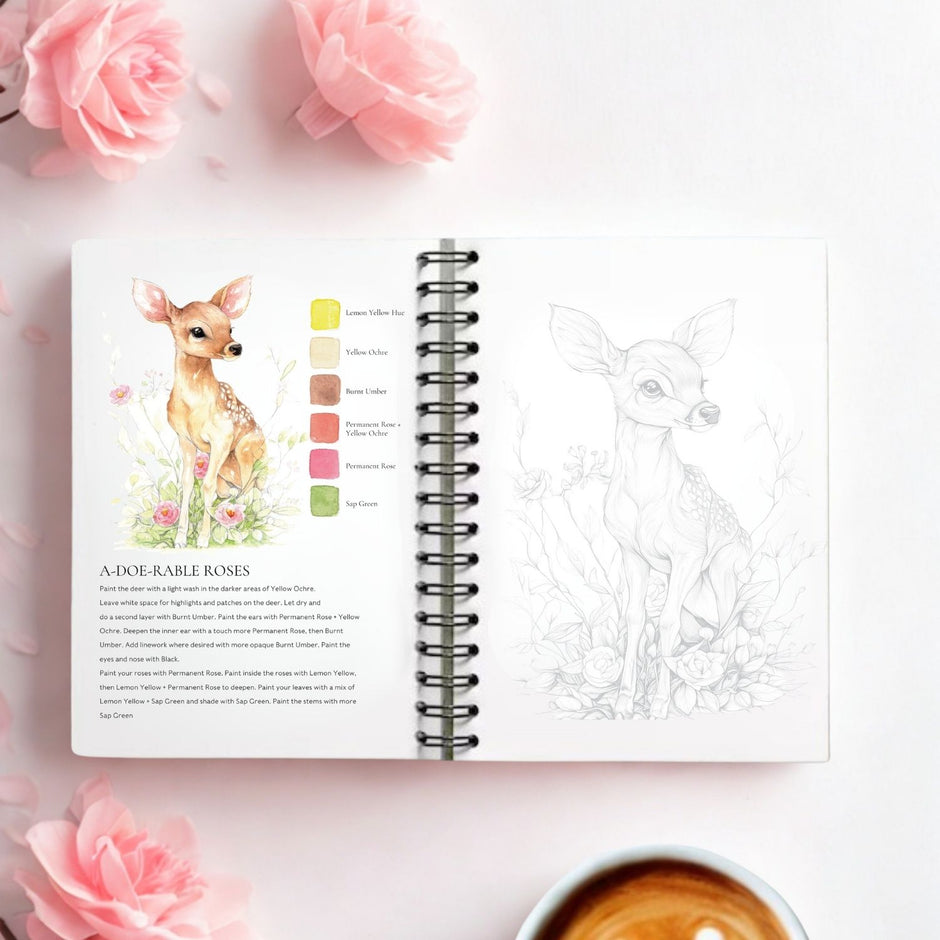 Cute Critters Watercolor Workbook by Willow Wolfe