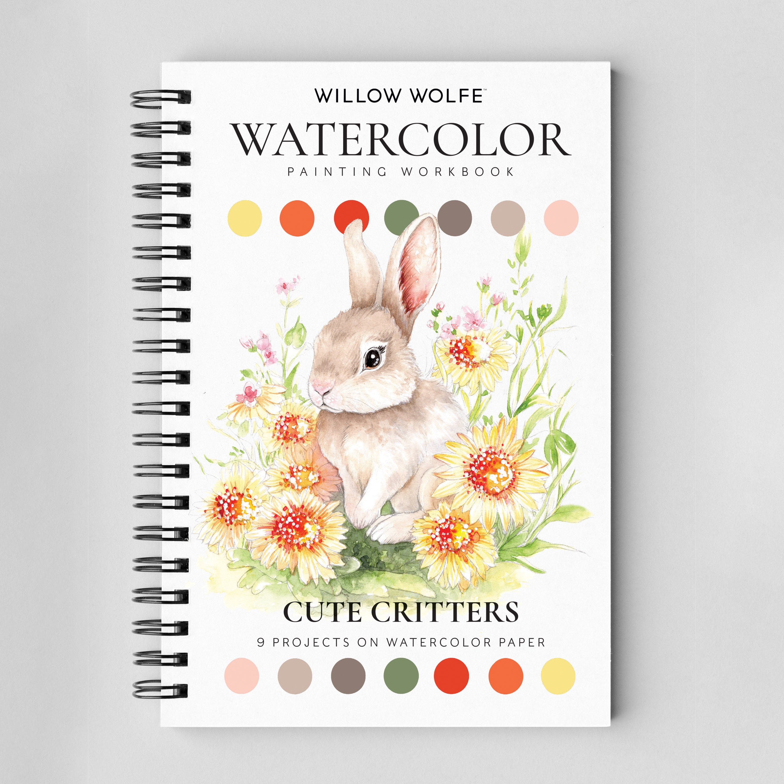 Cute Critters Watercolor Workbook by Willow Wolfe
