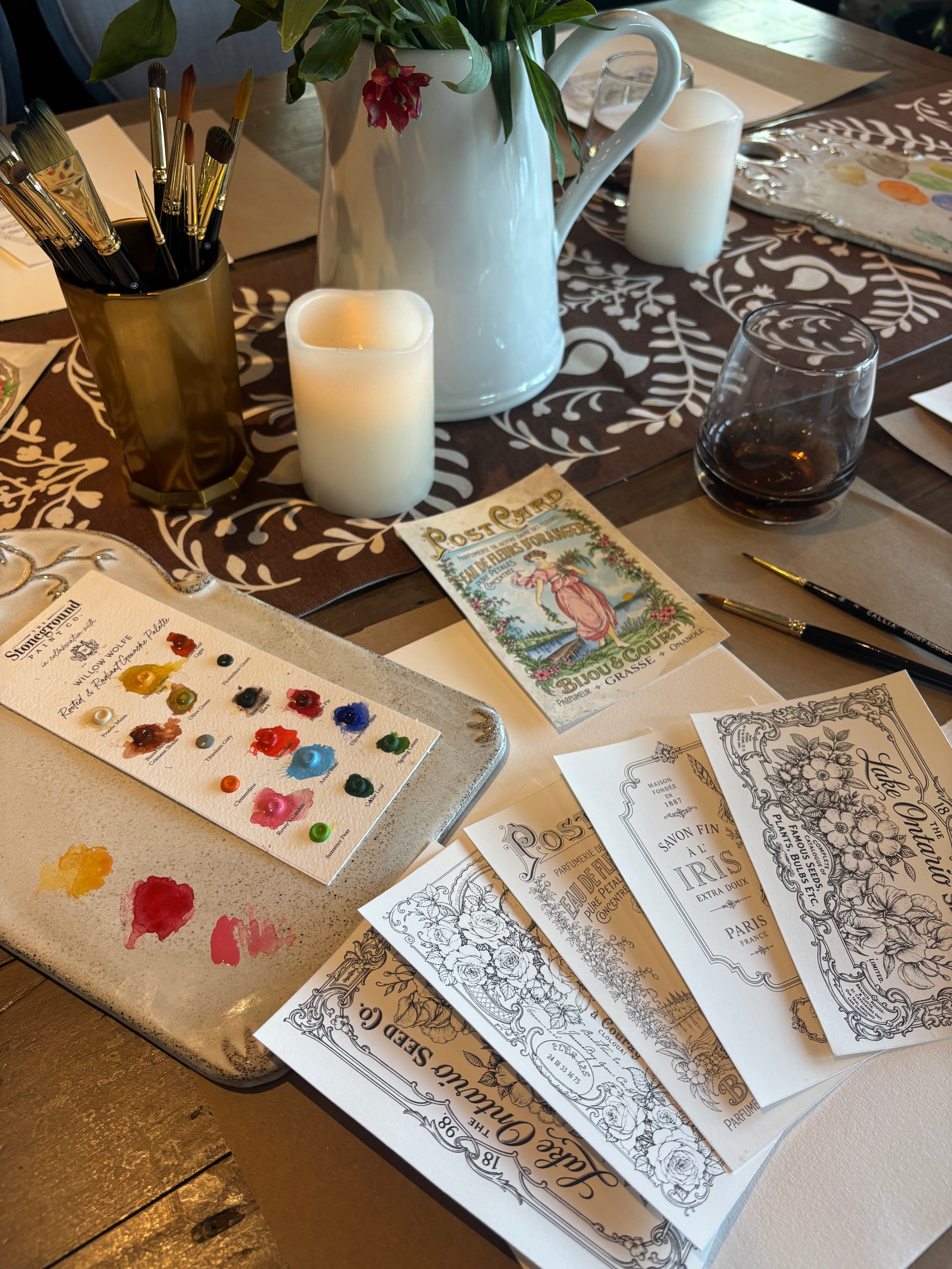 Painting Watercolor Postcards with Willow Wolfe