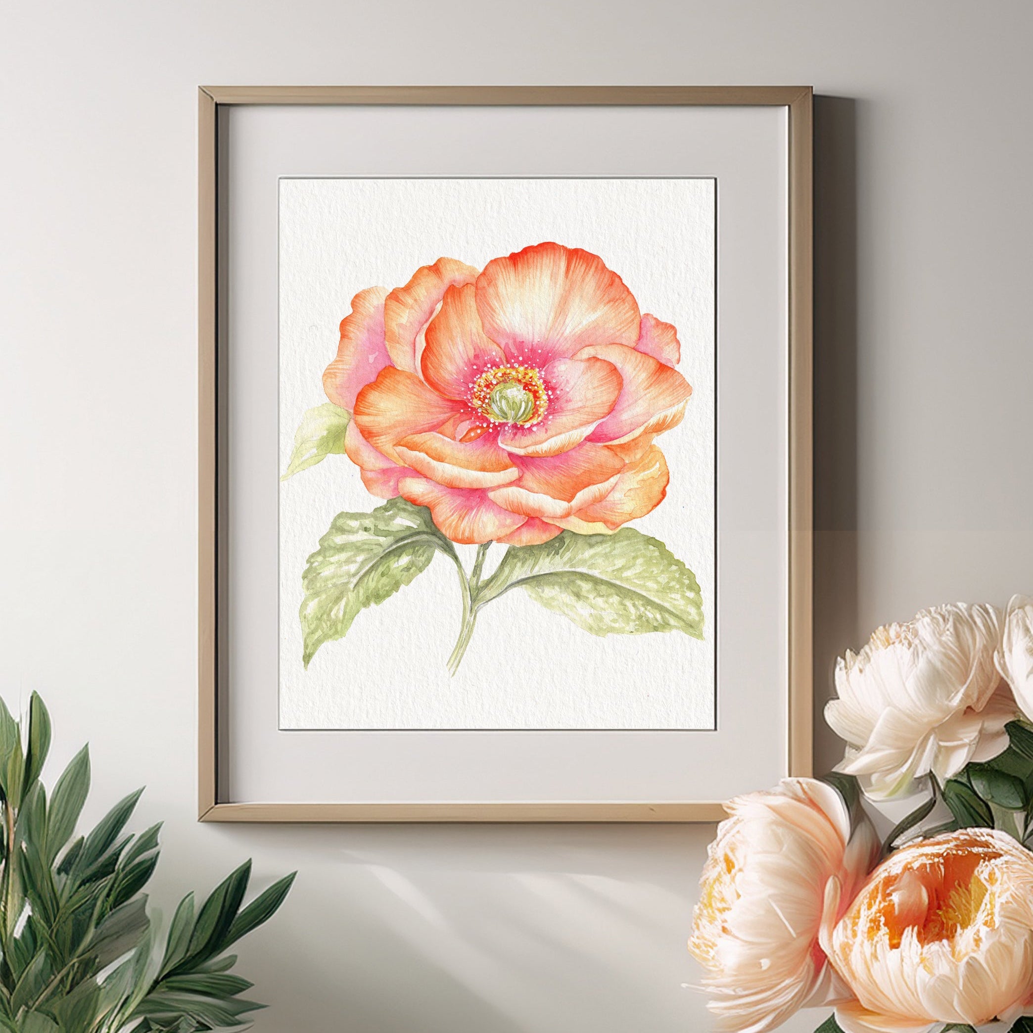 Wet-on-Wet Orange & Pink Blossom - TWS2
