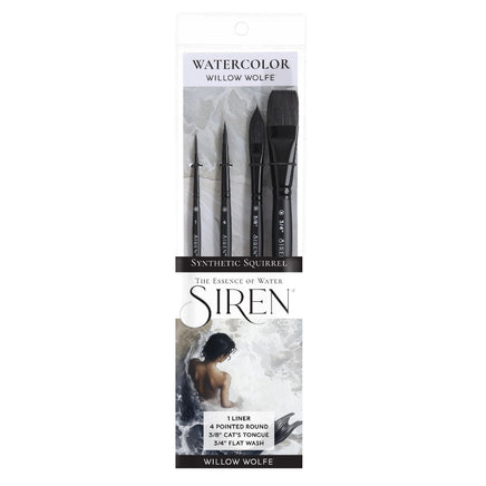 Siren® Synthetic Squirrel Watercolor Brush Set No. 2