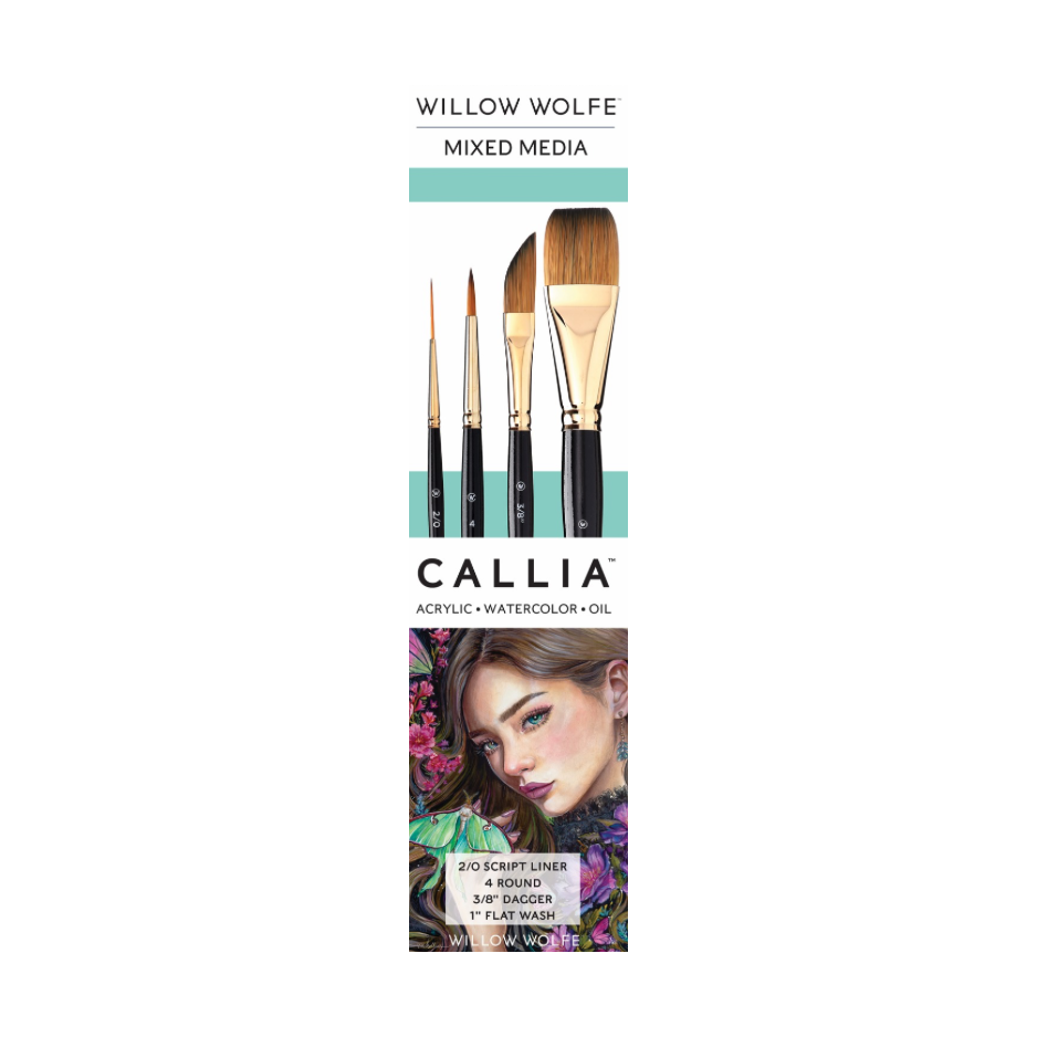 Callia® Mixed Media Brush Set Featuring Vic Hollins: Set No. 2100