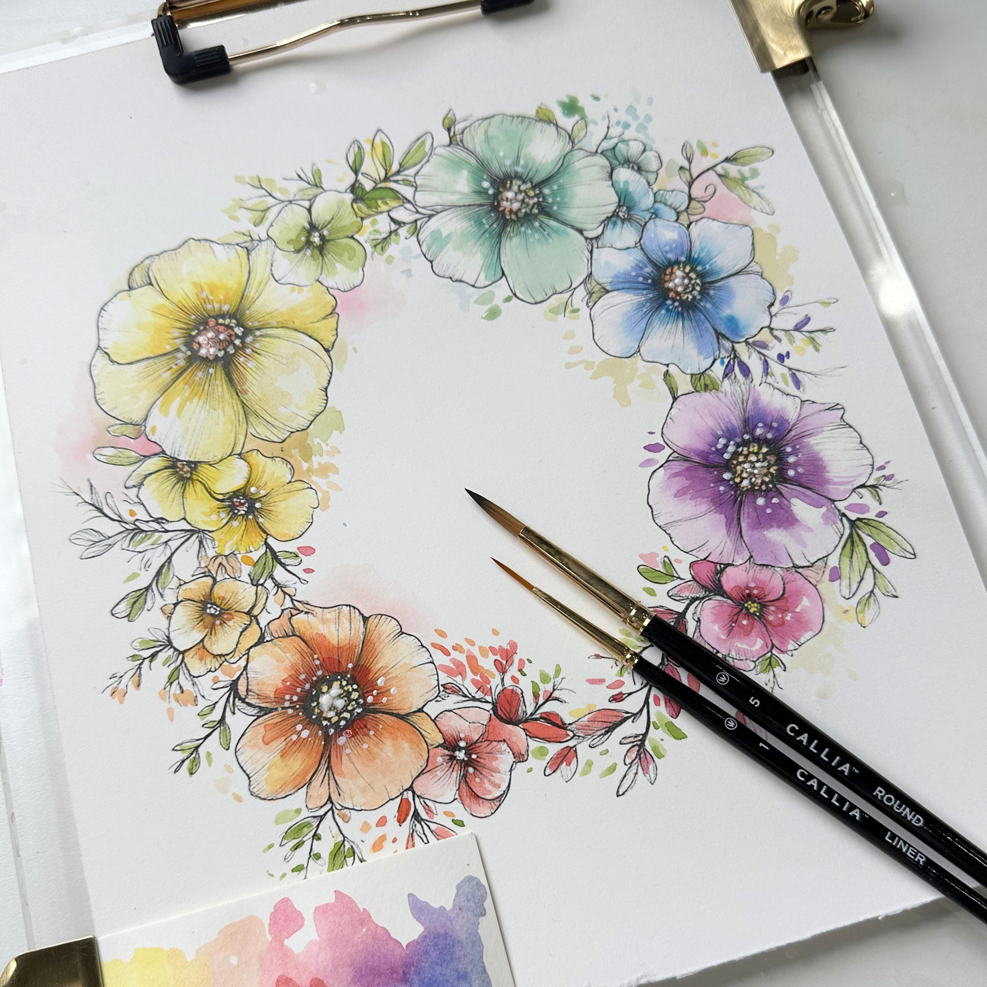 Mixing Vibrant Hues - A Color Wheel Wreath Course - TWS3