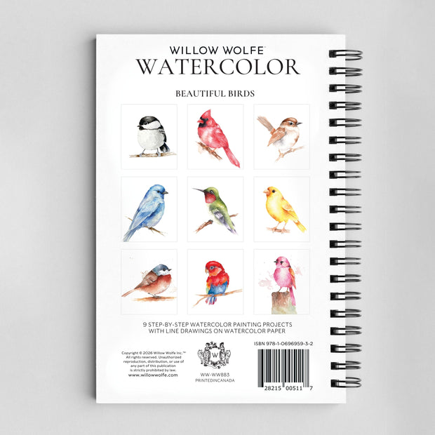Beautiful Birds Watercolor Workbook by Willow Wolfe