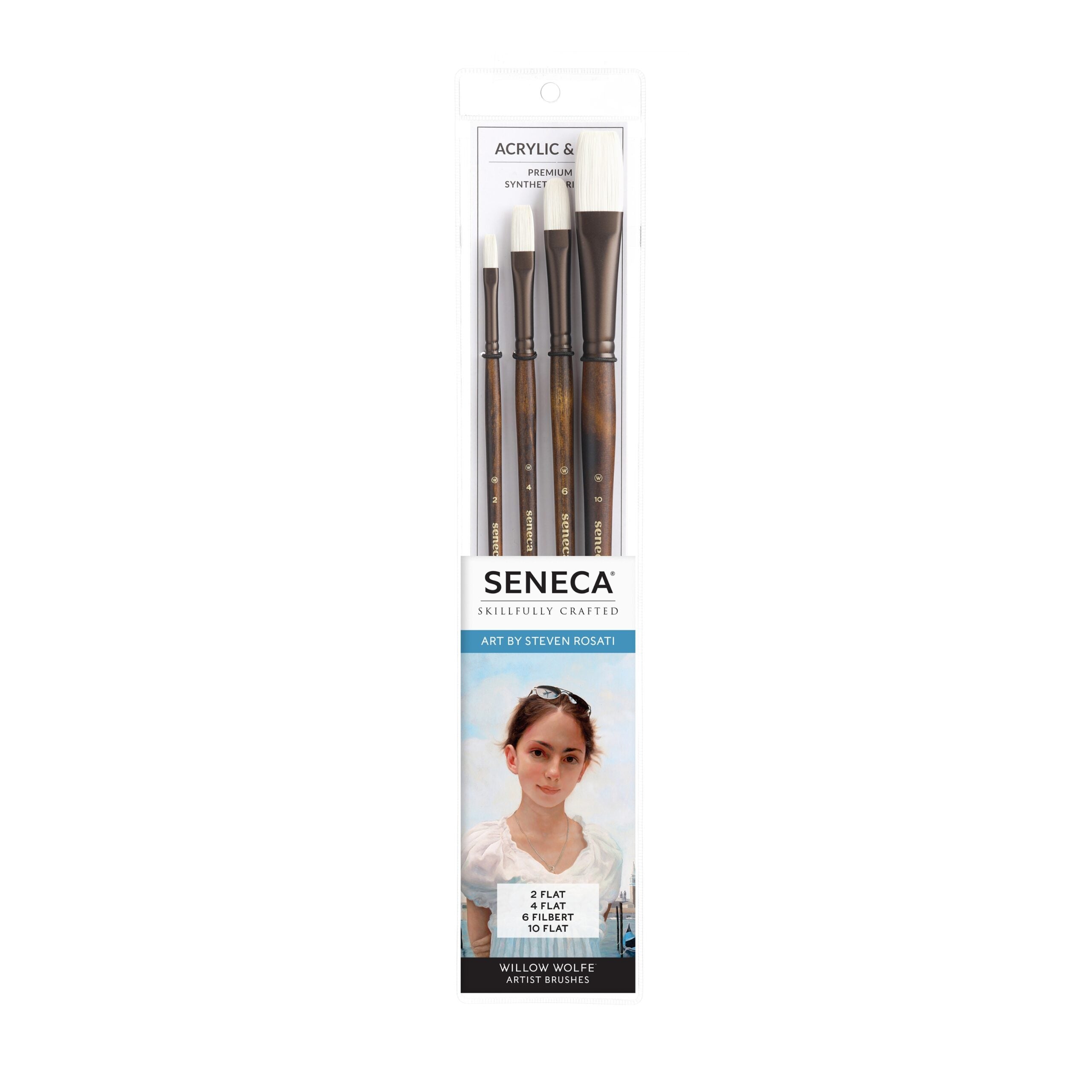 Seneca Master Artist Series® Synthetic Bristle Paint Brush Set Featuring Steven Rosati: SET300