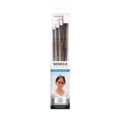 Seneca Master Artist Series® Synthetic Bristle Paint Brush Set Featuring Steven Rosati: SET300
