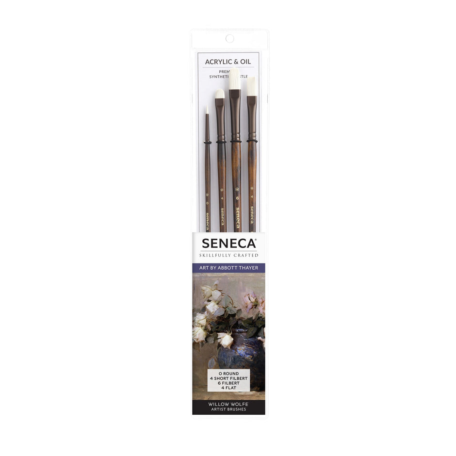 Seneca Artist Series® Synthetic Bristle Paint Brush Set Featuring Abbot Thayer: Set 400