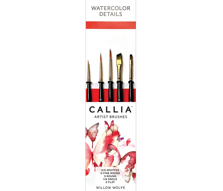 Callia® Watercolor Details Brush Set: Set No. 1000