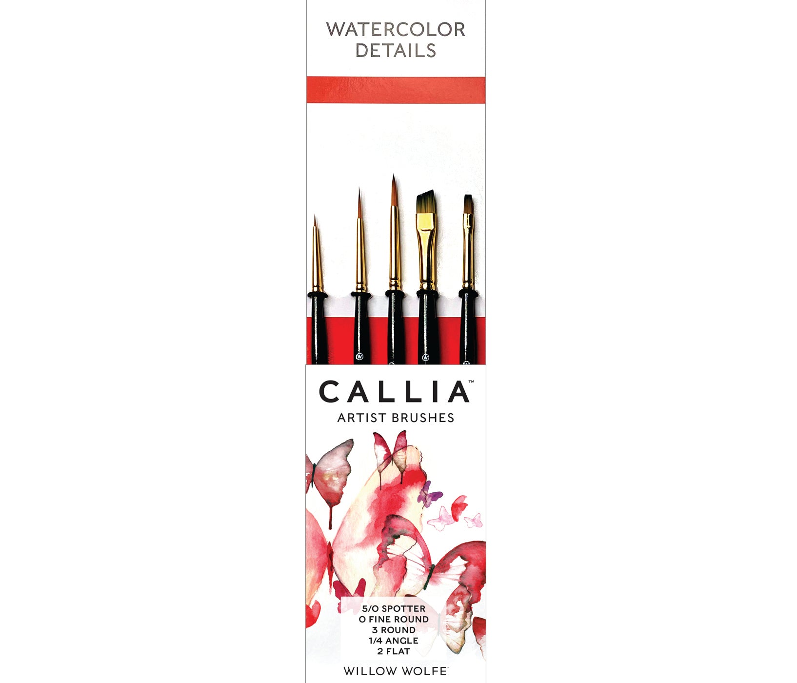 Callia® Watercolor Details Brush Set: Set No. 1000
