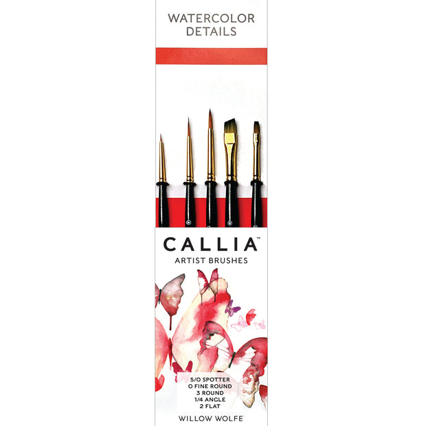 Callia® Watercolor Details Brush Set: Set No. 1000