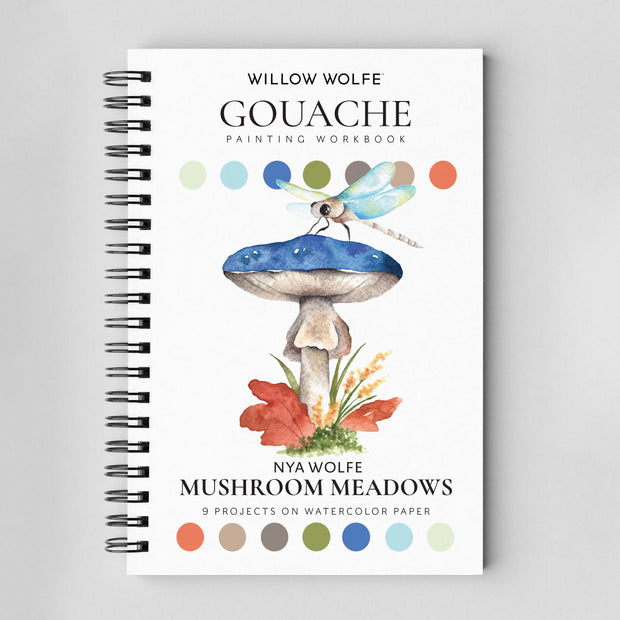 Mushroom Meadows Gouache Workbook by Nya Wolfe