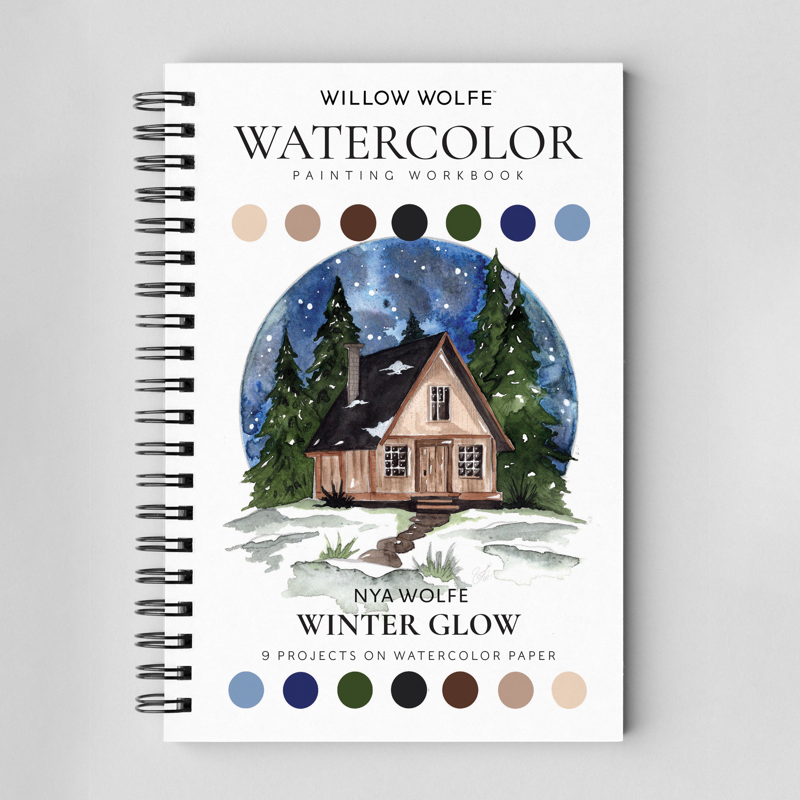 Winter Glow Watercolor Workbook By Nya Wolfe