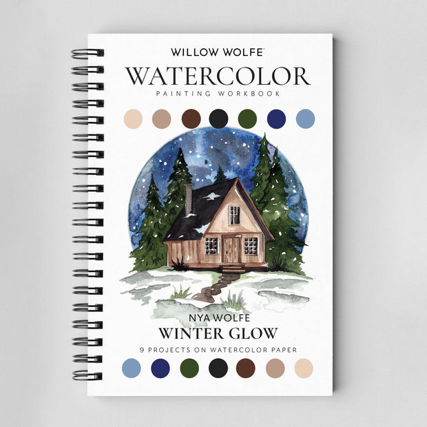 Winter Glow Watercolor Workbook By Nya Wolfe