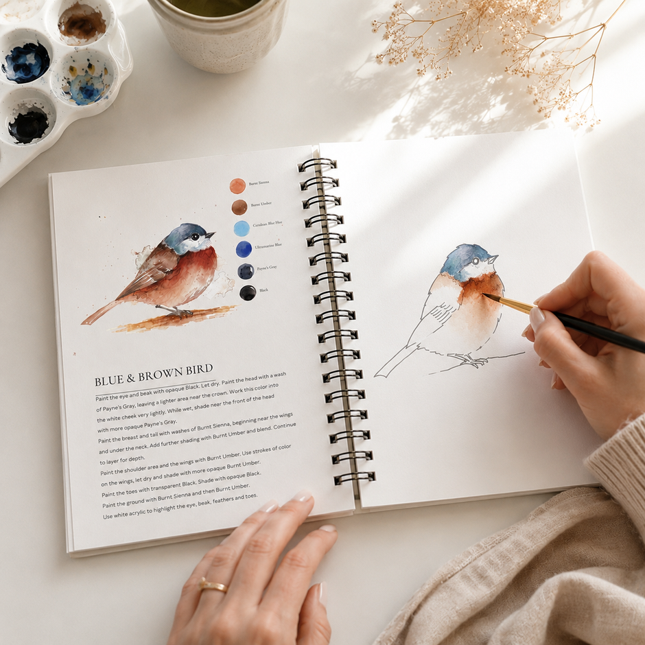 Beautiful Birds Watercolor Workbook by Willow Wolfe