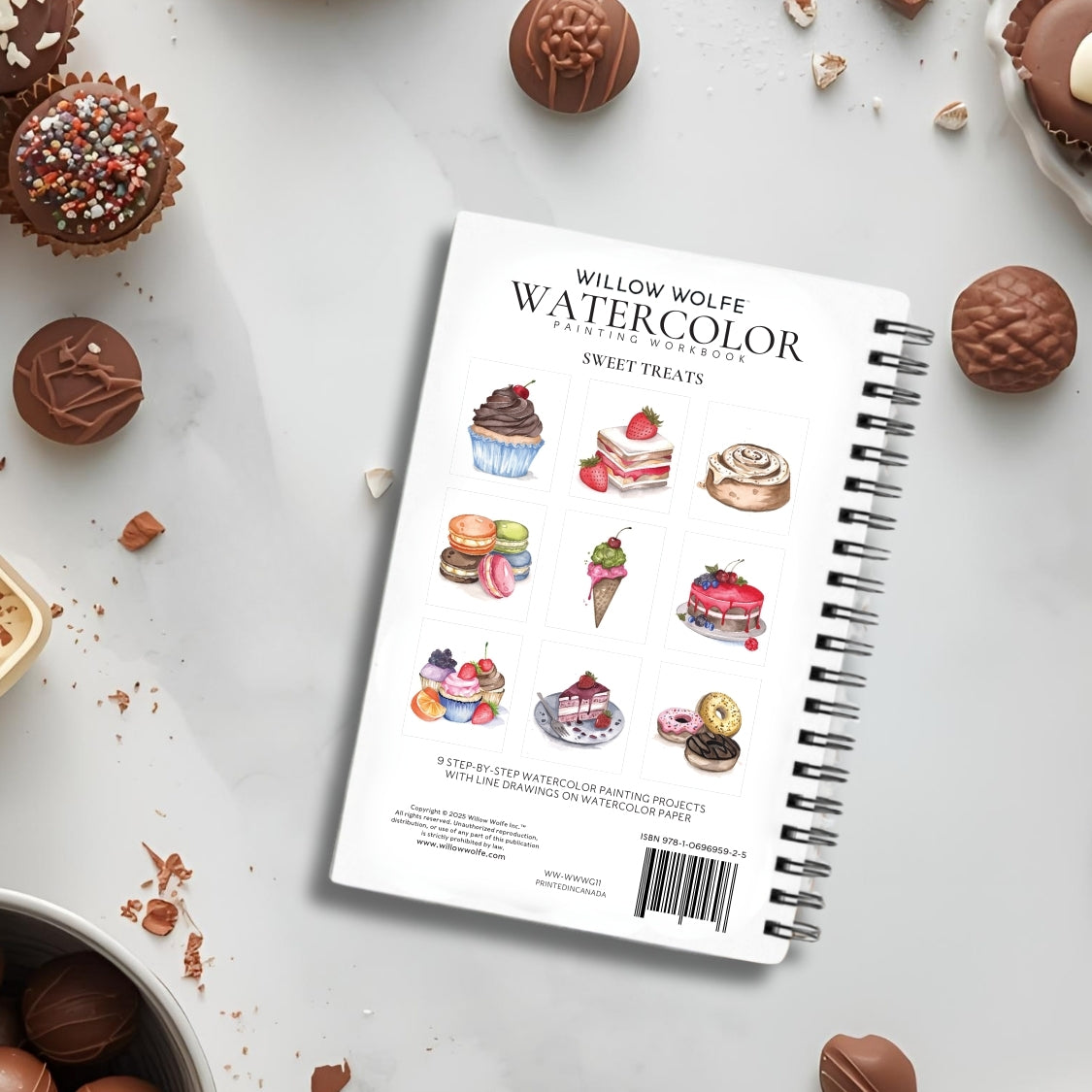 Sweet Treats Watercolor Workbook by Nya Wolfe