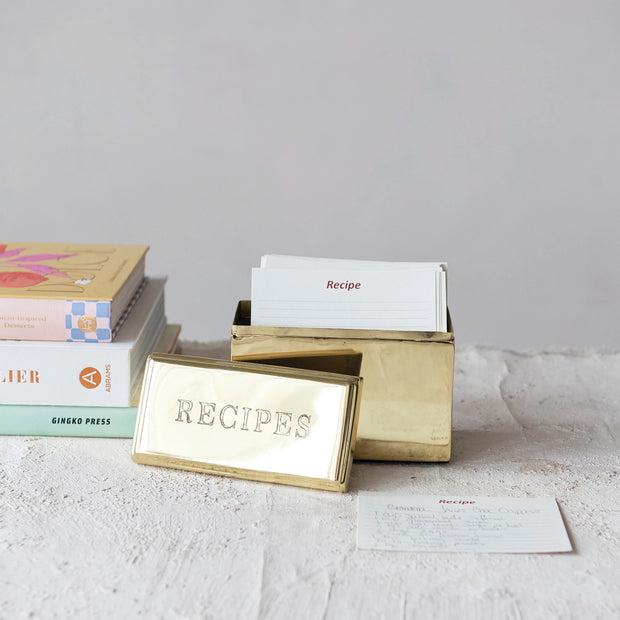 Brass Finish Recipe Card Holder for Studio Organization