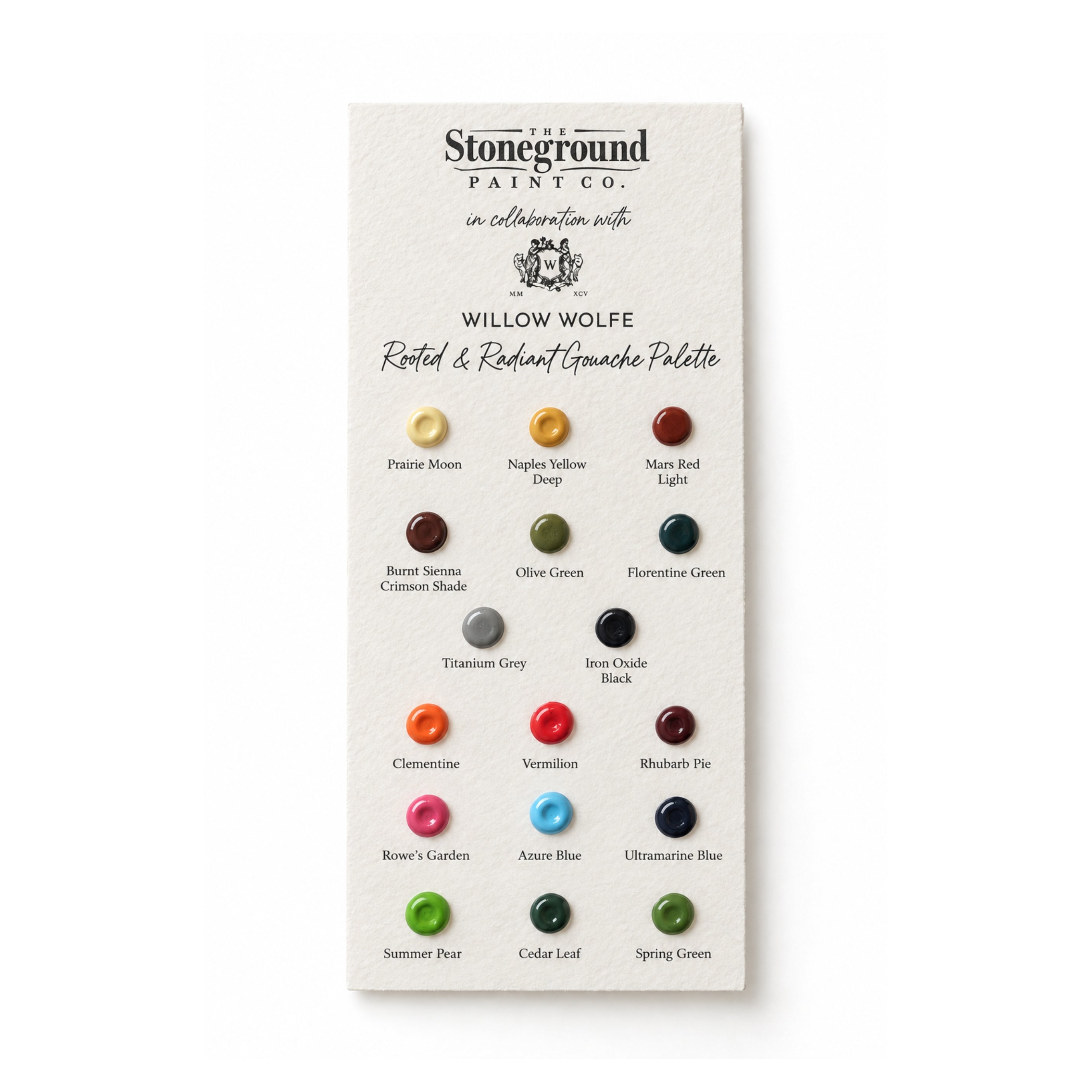 Rooted & Radiant Gouache Palette - Stoneground Dot Card