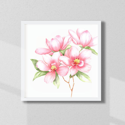 Watercolor Layering & Blending: Magnolia Blossoms - TWS4
