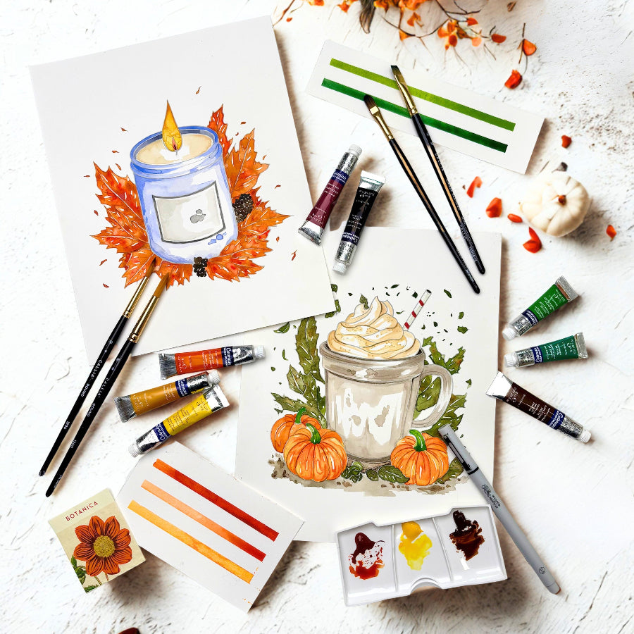 Fall Into Color Watercolor Workbook by Nya Wolfe
