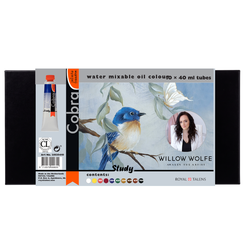 Blue Bird Water Mixable Oil Set by Willow Wolfe