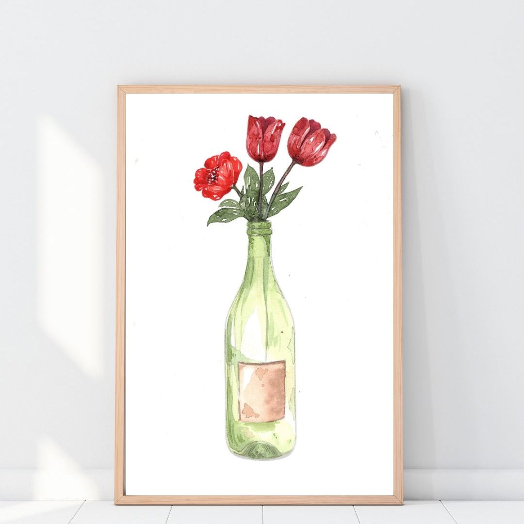 Bottle Bouquet from Pretty Pots Watercolor Workbook