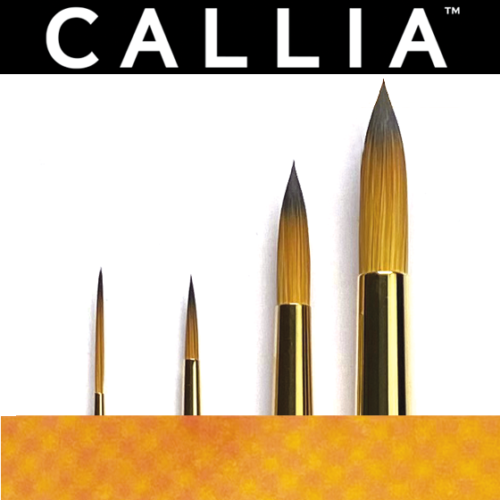 Callia Rounds Artist Paint Brush Set, Synthetic Kolinsky Sable by Willow Wolfe: Set 200