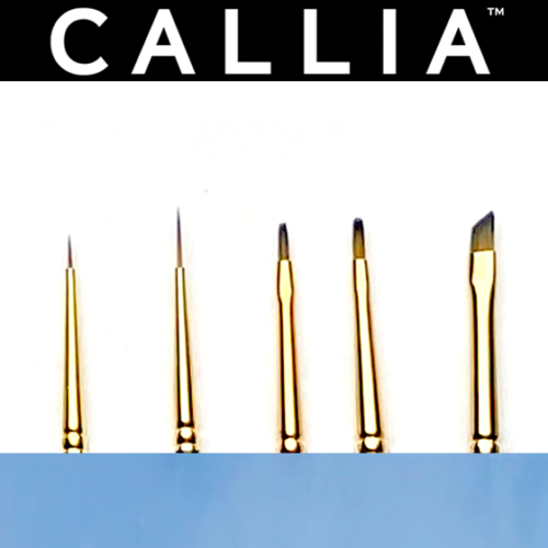 Callia Detail Artist Brush Set, Synthetic Kolinsky Sable by Willow Wolfe: Set 400