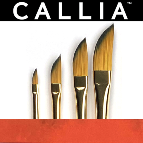 Callia Dagger Artist Paint Brush Set, Synthetic Kolinsky Sable by Willow Wolfe: Set #800