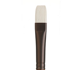 Seneca Bright Brush, synthetic bristle, long handle, matt non-glare ferrule for plein air painting