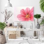 Mock-up poster frame in decorated room interior, Scandinavian st