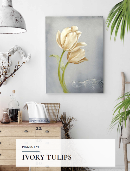 Mixed Media Flowers - 3 Projects Including Ivory Tulips, Pink Rose & Calla Lily Ebook