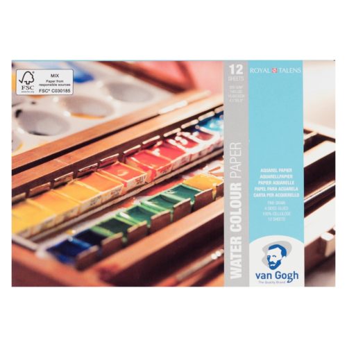 Van Gogh Cold Press Watercolor Paper: 12 Sheets of 7"x9.4"