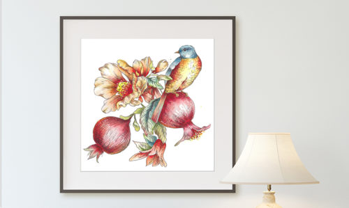 Birds & Botanicals Pen & Watercolor Art Class