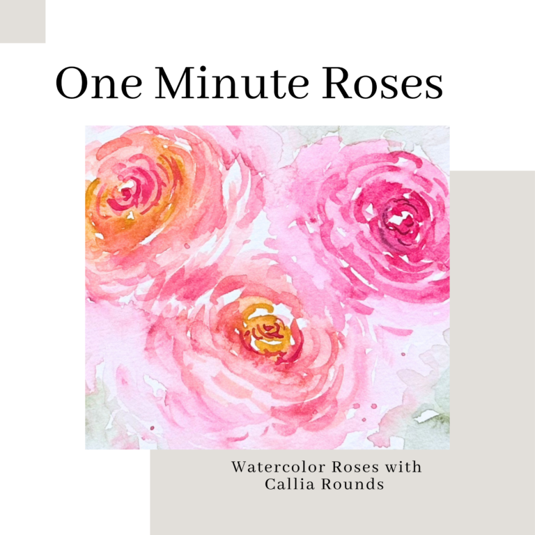 Painting of watercolor roses