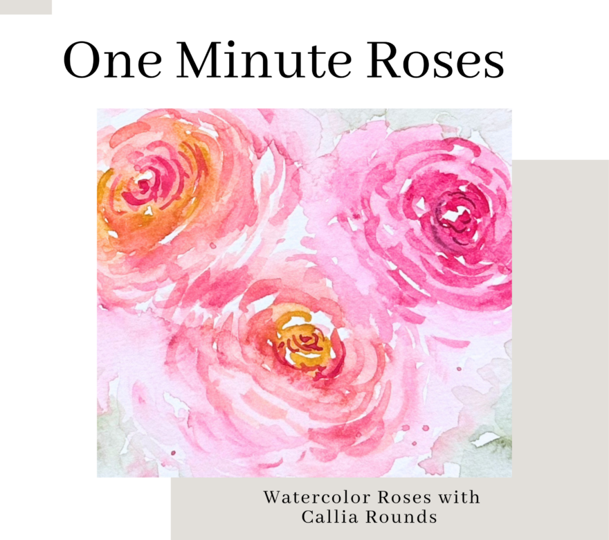 Painting of watercolor roses