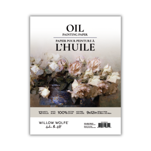 Oil & Water Mixable Oil Paper Pad: Hot Press: 15 Sheets of  9x12: 140lb: Willow Wolfe